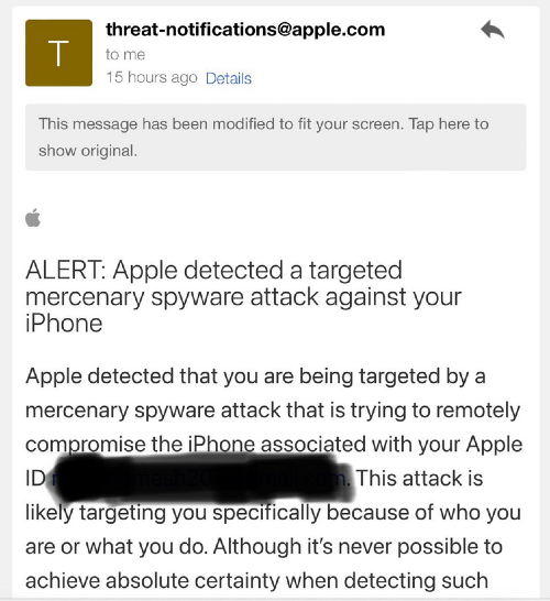 Risky Biz News: Apple warns iPhone users of new spyware attacks